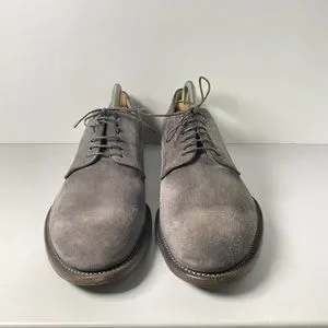Paul Smith Gray Oxford Dress Shoes Mens 9 Gray Suede Leather Italy Derby Lace Up Paul Smith Gray Dress Shoes for Men for sale | eBay main image 4